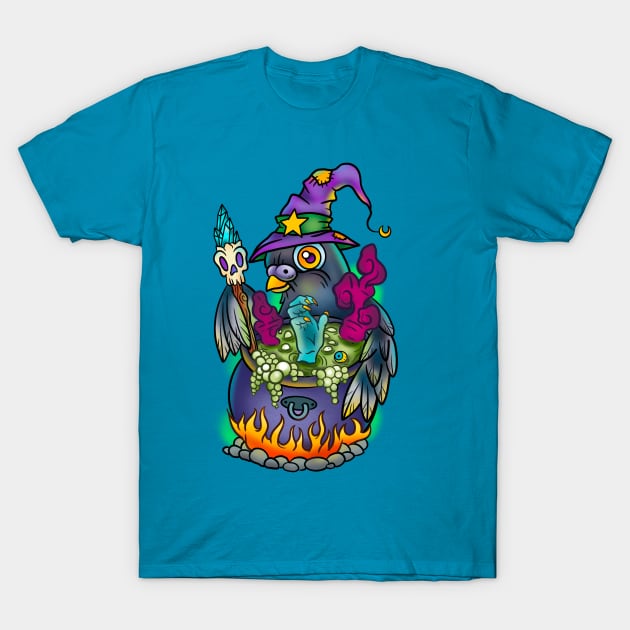 Witch pigeon T-Shirt by SlinkSkull
